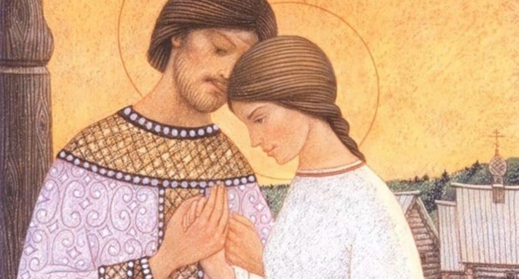Как изображают на иконах святых супругов?