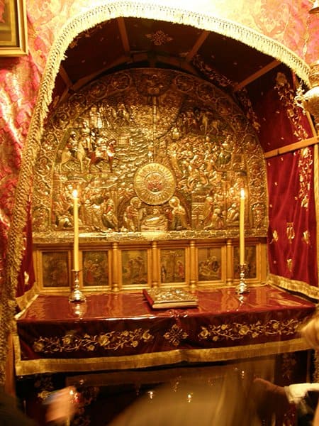 Православный престол над местом Рождества Христова в Пещере Рождества