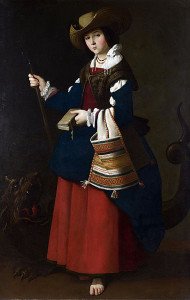 Франсиско де Сурбаран. Святая Маргарита». Национальная галерея, Лондон.
