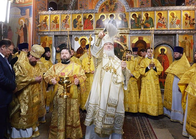 Патриарх Кирилл освятил храм в честь первого Киевского митрополита, переехавшего в Москву