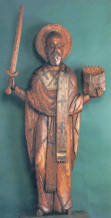 Скульптурная икона святителя Николая Чудотворца. Государственная Третьяковская галерея.