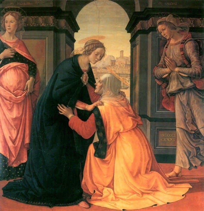 Посещение Марией Елизаветы, 1491 год. Гирландайо Доменико
