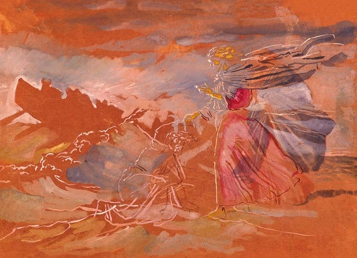 Хождение по водам (Христос спасает начавшего тонуть Петра). 1850-е гг.