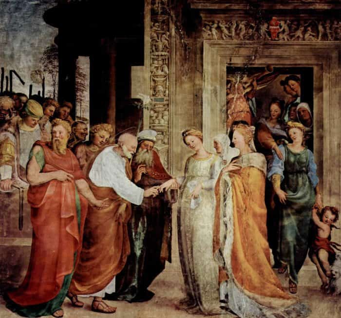 Обручение Марии и Иосифа. Доменико Беккафуми, 1518 г.