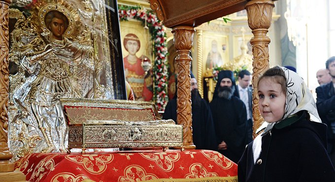 Мощи святого Георгия Победоносца встречают на Ставрополье