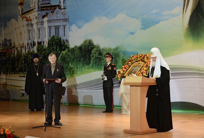 Патриарх Кирилл и Юрий Бондарев