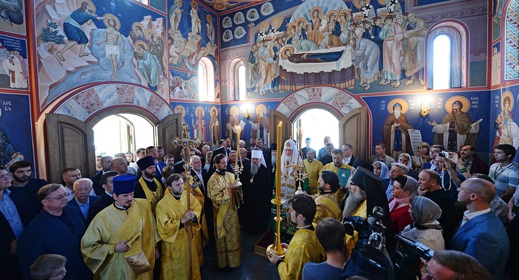 Патриарх Кирилл освятил храм Александра Невского на Валааме