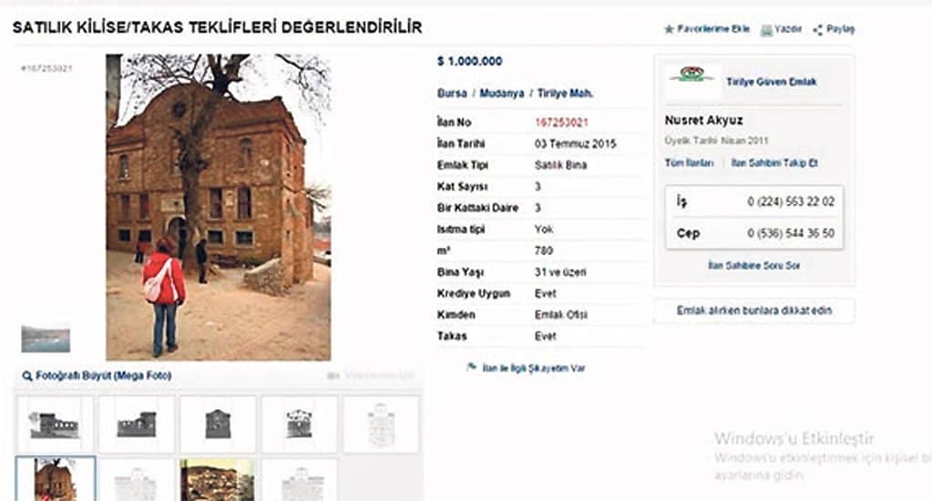 В Турции выставили на продажу уникальный храм XIII века