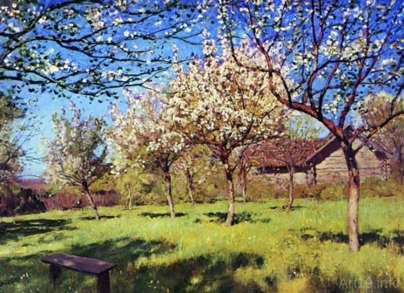 Левитан Исаак Ильич «Цветущие яблони»
