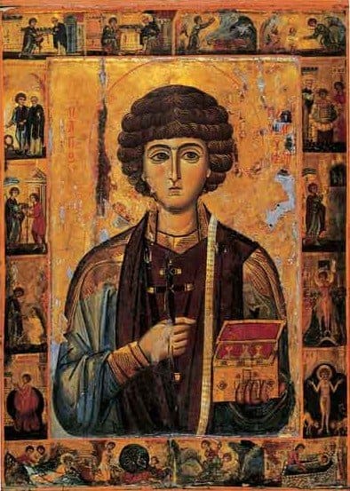 Единственная житийная икона св. Пантелеймона византийского времени
