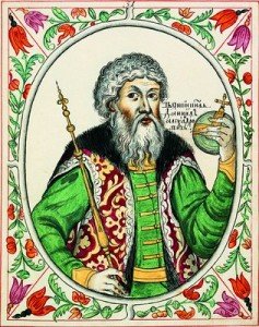 Св. кн. Даниил александрович. Миниатюра из Царского тутулярника. 1672-1673 гг.