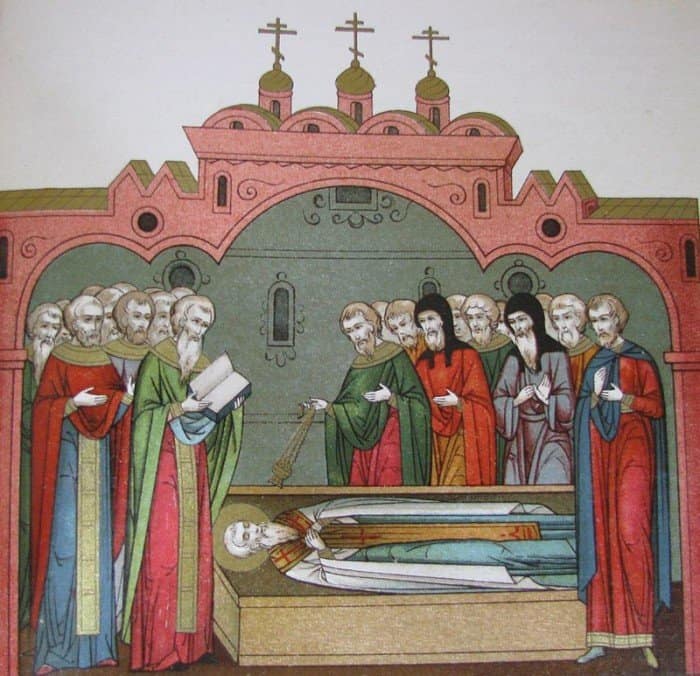 Смерть и погребение святителя Стефана. Источник фото wikipedia.org