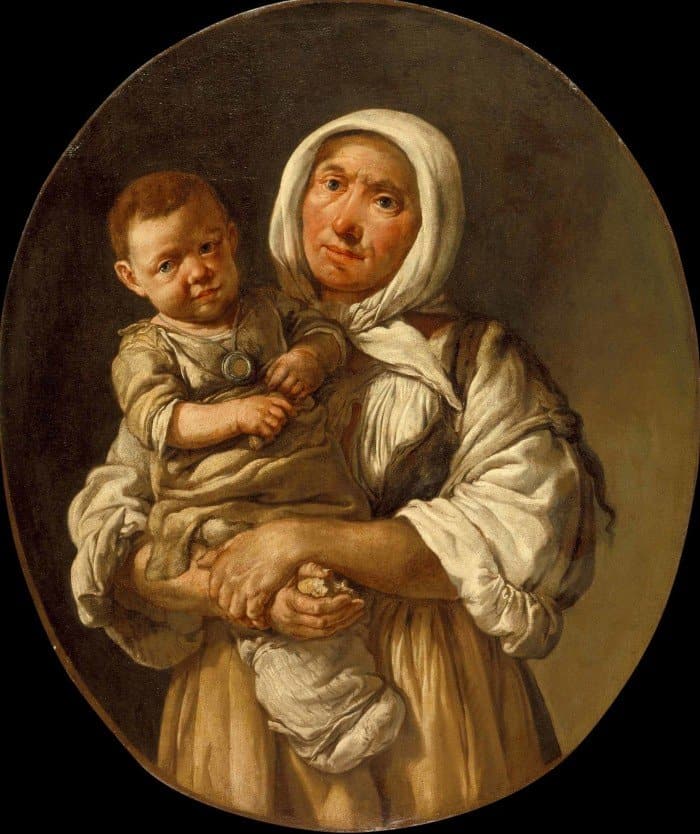 Открытки ко дню матери: Джакомо Черути Питочетто. Мать и дитя. Около 1730. Художественный музей. Лос-Анджелес