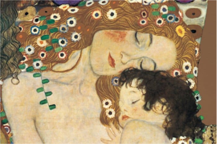 Открытки ко дню матери: Густав Климт. Мать и дитя