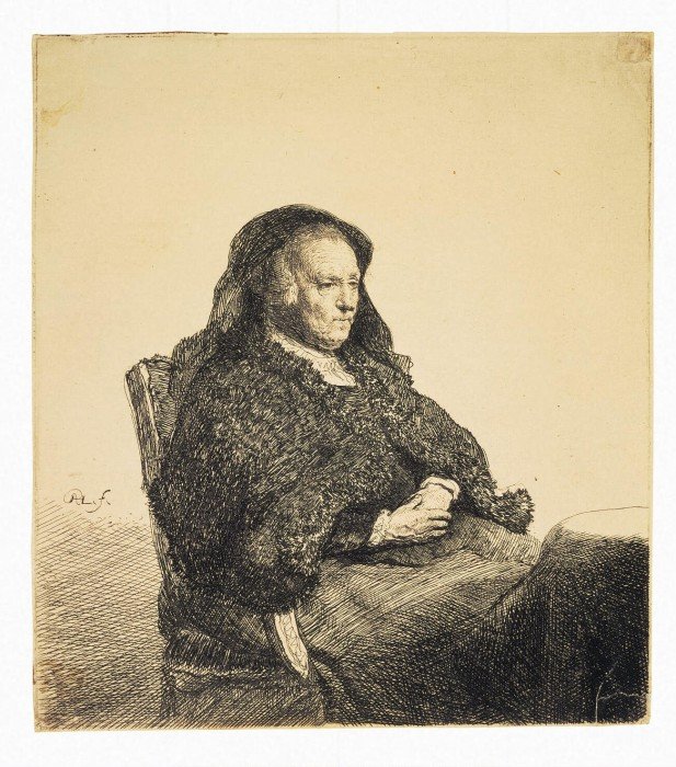 Открытки ко дню матери: Рембрандт Харменс ван Рейн. Портрет матери Рембрандта, сидящей за столом