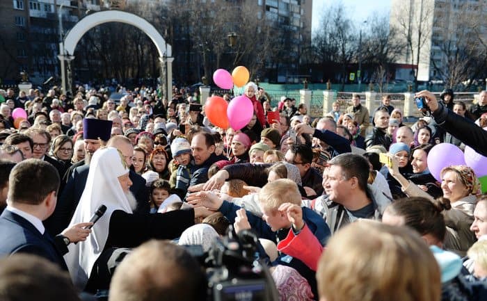 11 апреля. Традиционное посещение Святейшим Патриархом храмов Москвы в Великую субботу