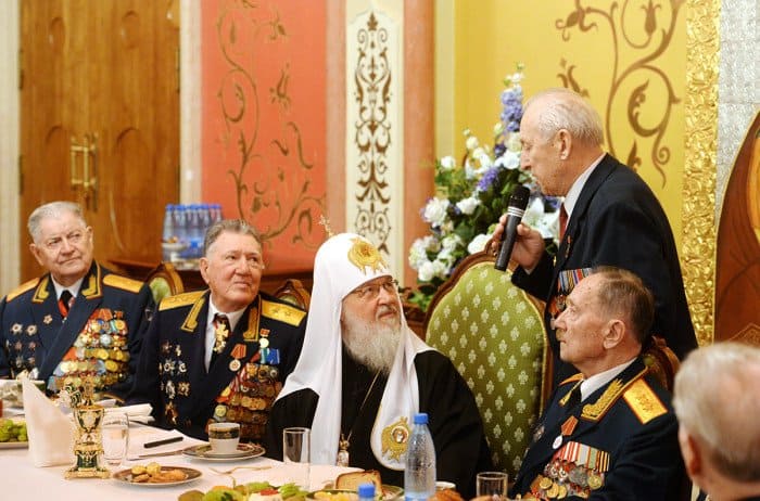 12 апреля. Встреча Святейшего Патриарха Кирилла с ветеранами Великой Отечественной войны