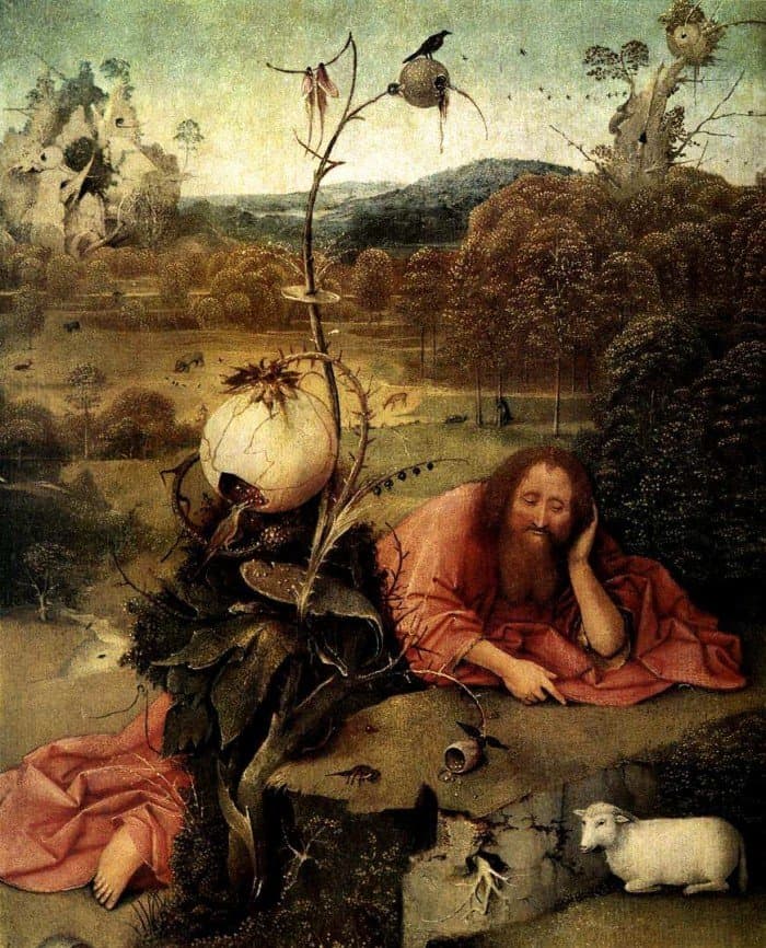 Иероним Босх. Cвятой Иоанн Креститель в размышлении. 1504-1505