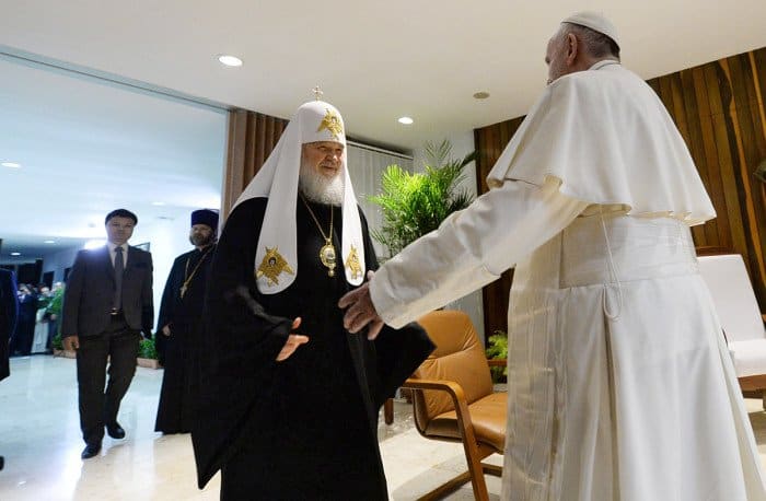 Встреча Патриарха Кирилла и Папы Франциска. Фото
