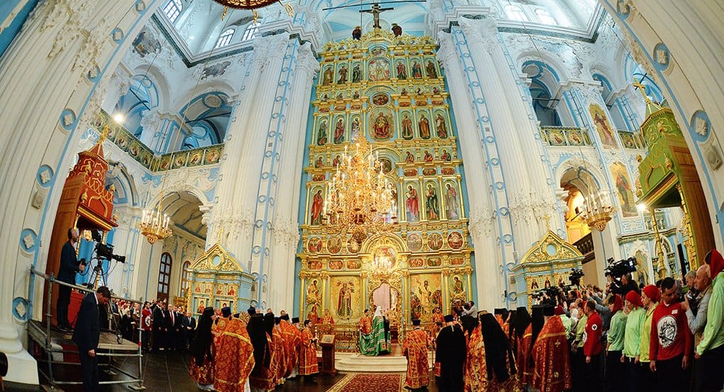Патриарх Кирилл освятил восстановленный Воскресенский собор в Новом Иерусалиме
