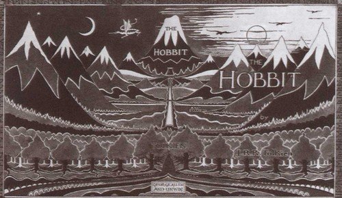 Суперобложка «Хоббита», выполненная по рисункам автора