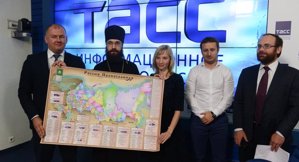 Первая настенная православная карта появилась в России