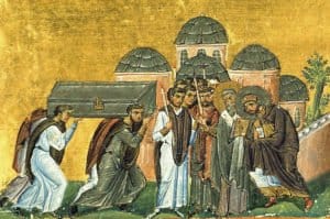 Перенесение мощей Иоанна Златоуста в Константинополе в храм святых апостолов