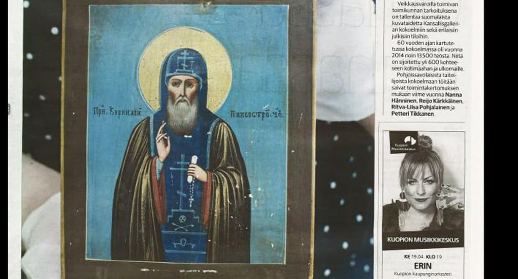 Икону русского святого XV века нашли на чердаке в Финляндии