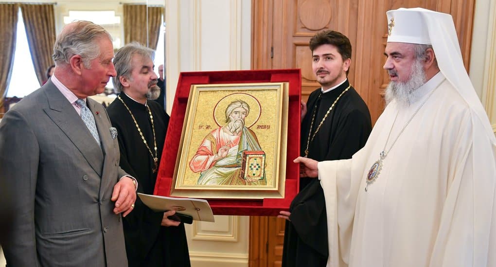 Принцу Чарльзу подарили в Румынии икону святого Андрея Первозванного