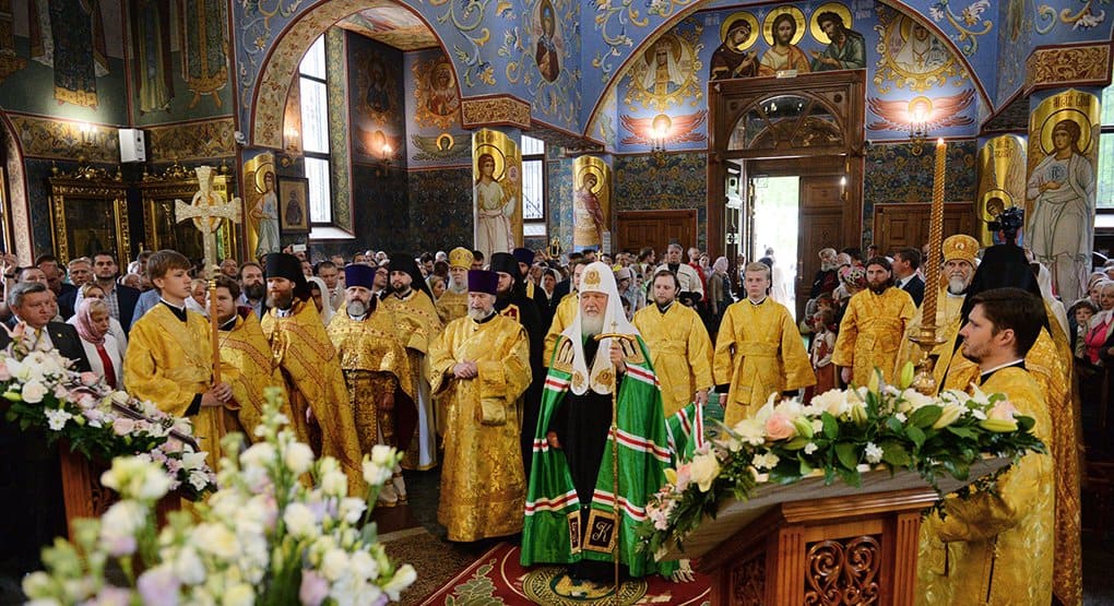 Патриарх Кирилл освятил храм Евфросинии Московской в Котловке