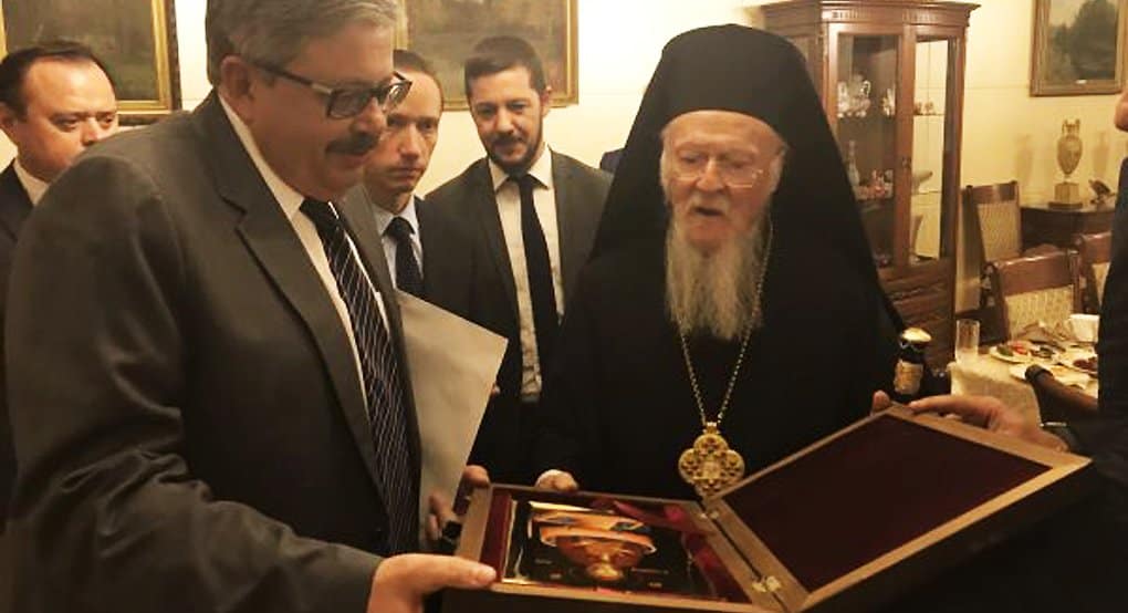 Патриарх Варфоломей впервые посетил посольство России в Турции