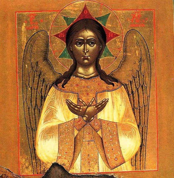 Почему Христа на иконах иногда изображают в виде архангела с крыльями?