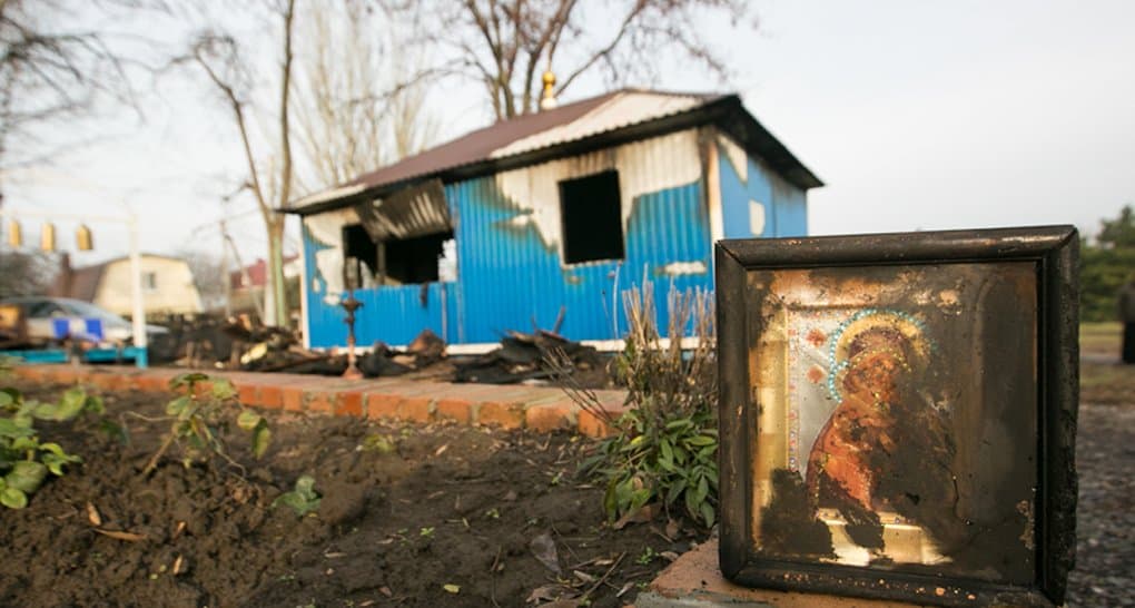 Неизвестные сожгли в Ростове-на-Дону храм в честь Донской иконы
