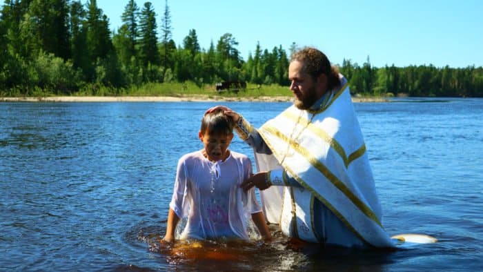 Крещение на реке Аган