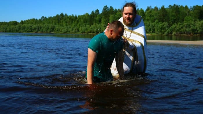 Крещение на реке Аган