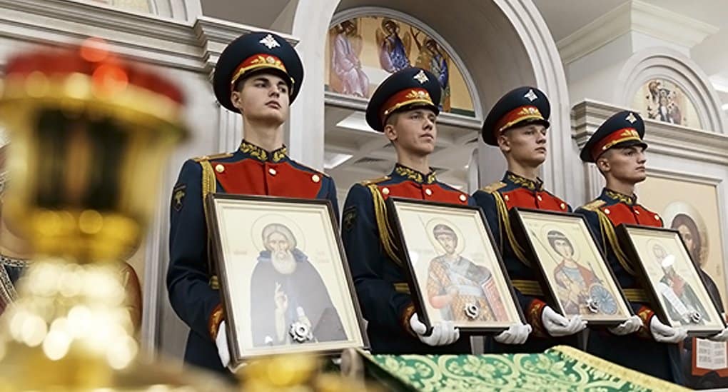 Храму при Генштабе ВС России передали иконы с частицами мощей святых
