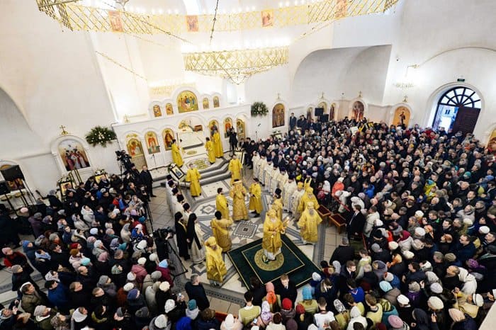 В Калининграде патриарх Кирилл освятил храм в честь мученицы Лидии