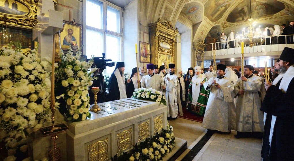 В Елоховском соборе молитвенно помянули Святейшего Патриарха Алексия II
