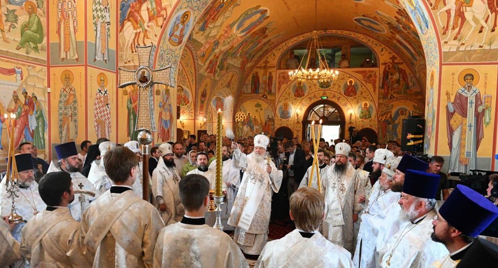 Патриарх Кирилл освятил в поселке Рублево храм в честь иконы «Неувядаемый Цвет»