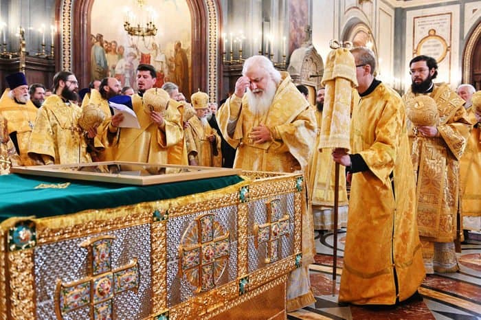 В Москву впервые принесены мощи святых Петра и Февронии Муромских