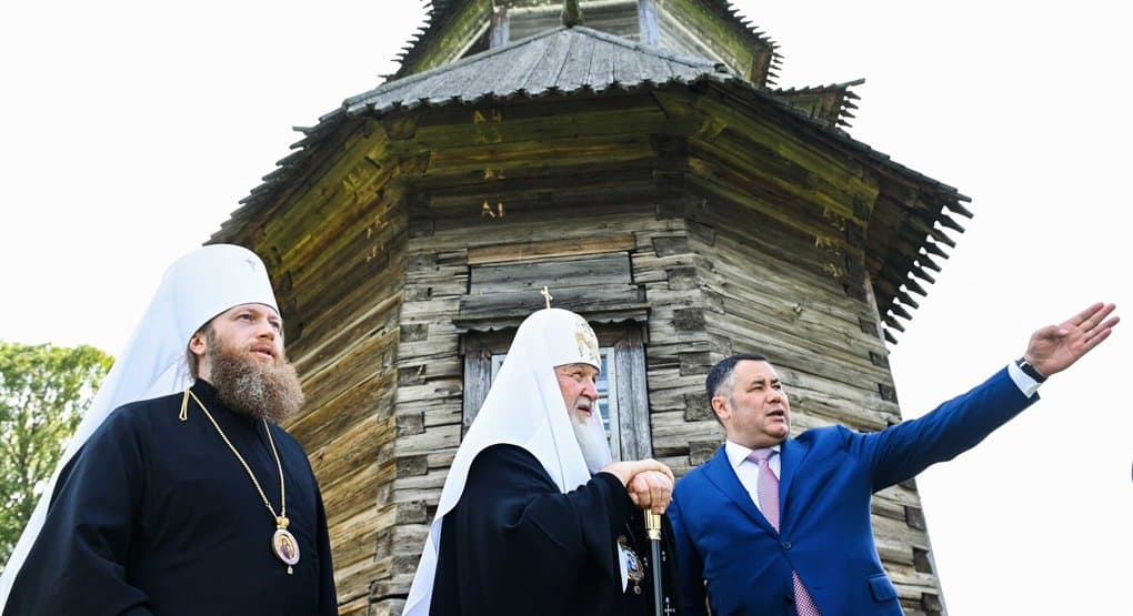 Патриарх Кирилл осмотрел храмы Торжка