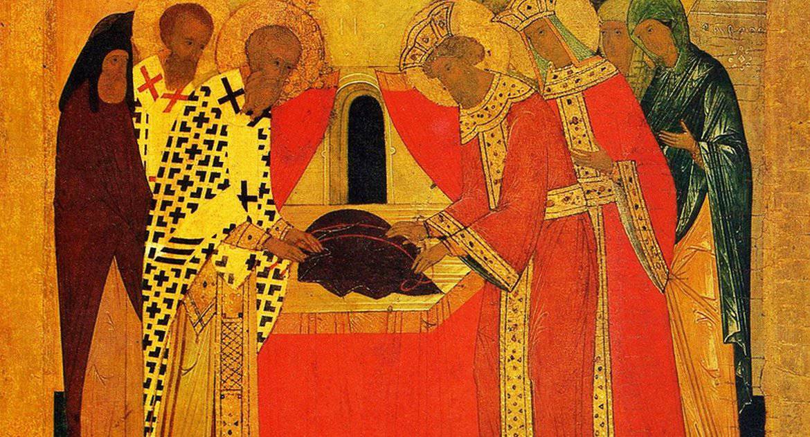 Церковь празднует Положение честного пояса Богородицы в Константинополе