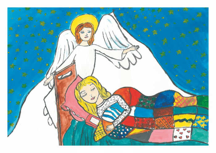 Рождественские открытки из детских рисунков помогут вылечить детей