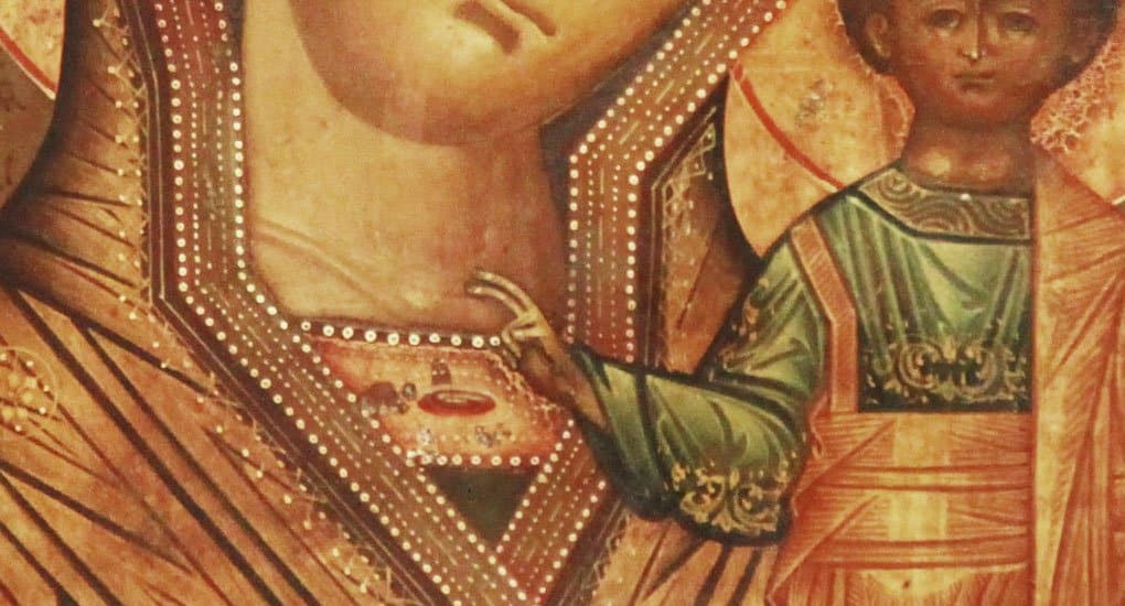 Почему на иконе Христос изображен с двоеперстием?