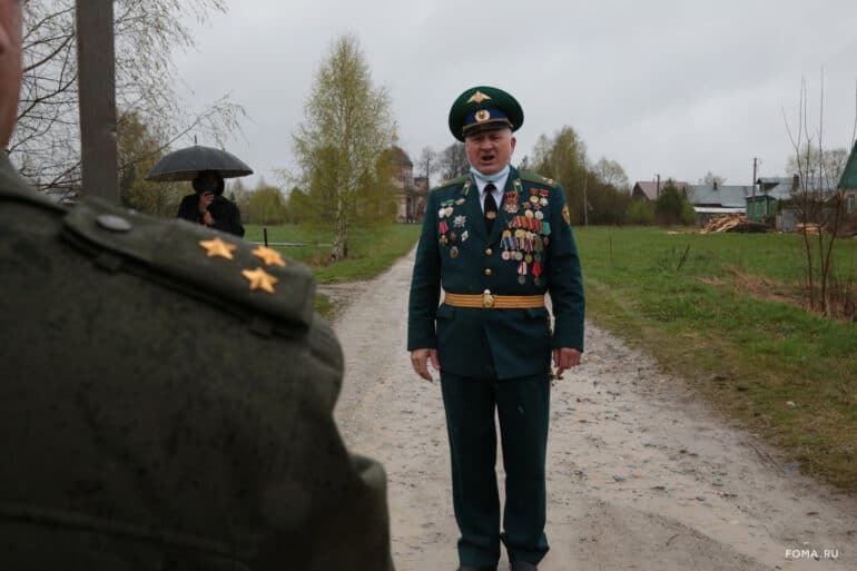Бессмертный полк офлайн в селе Новофетинино Владимирской области