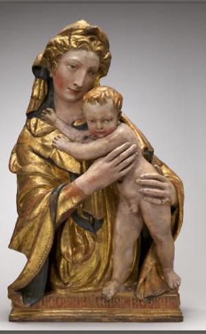 В США отреставрировали редкую терракотовую скульптуру Богородицы XV века