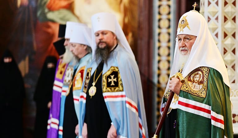 Патриарх Кирилл призвал молиться о духовном единстве Руси, как молились об этом Сергий Радонежский, патриархи Ермоген и Тихон