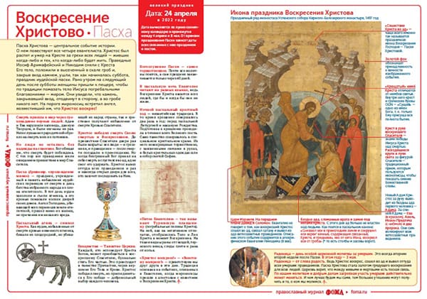 К празднику Пасхи Христовой вышла новая листовка «Фомы»