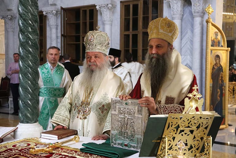 Впервые за 55 лет главы Сербской и Македонской Церквей вместе совершили Литургию