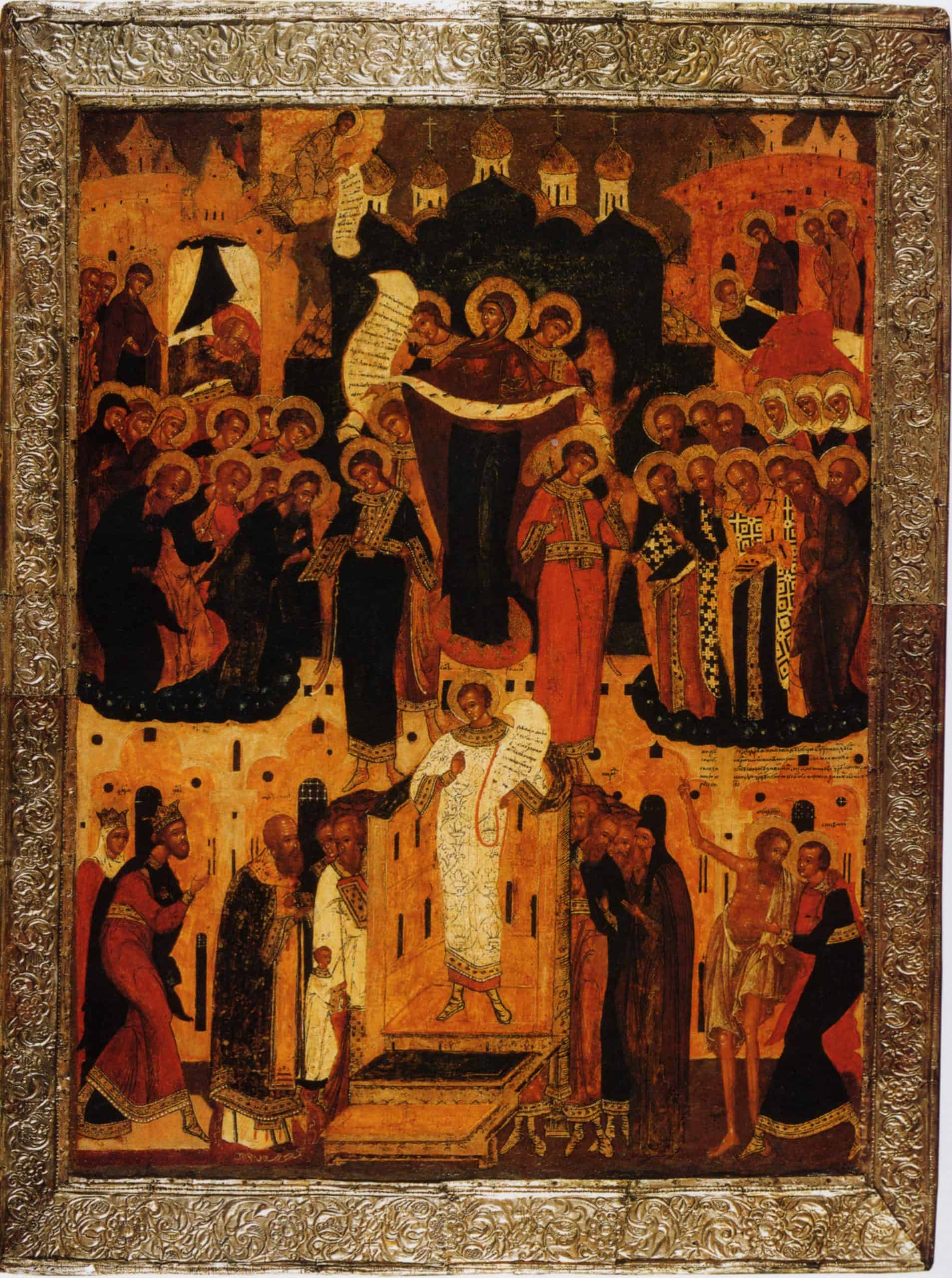 Икона Покрова Пресвятой Богородицы 17 век